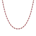 Aurate x Marilyn Monroe: Lab Grown Red Marquise Tennis Necklace