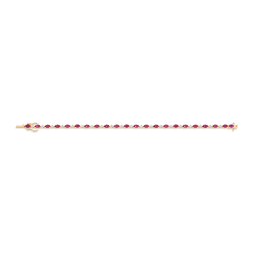 Aurate x Marilyn Monroe: Lab Grown Red Marquise Tennis Bracelet