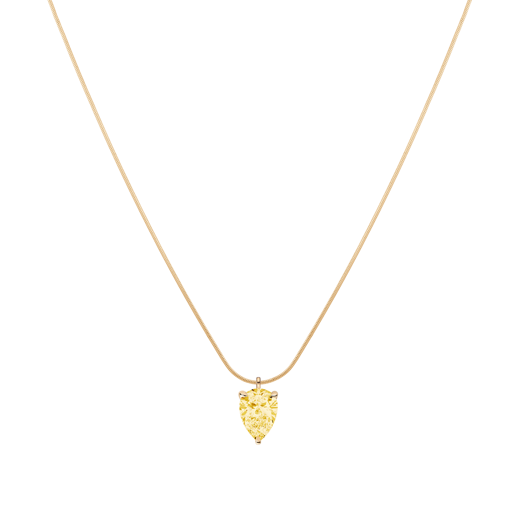 Aurate x Marilyn Monroe: Lab Grown Yellow Canary Pendant Necklace