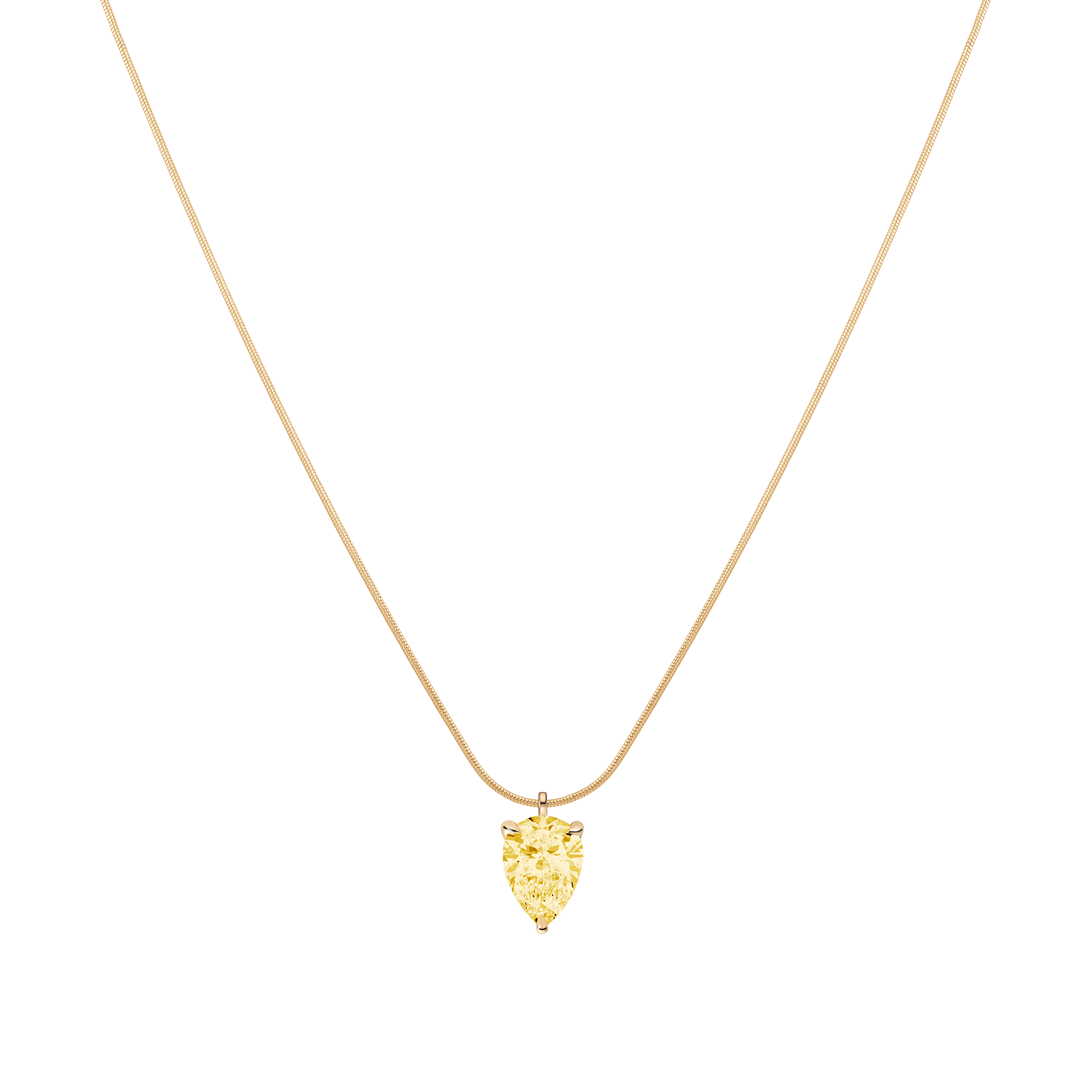 Aurate x Marilyn Monroe: Lab Grown Yellow Canary Pendant Necklace