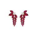Aurate x Marilyn Monroe: Lab Grown Red Marquise Waterfall Earrings
