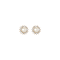 Aurate x Marilyn Monroe: Lab Grown White Sapphire Pearl Earrings