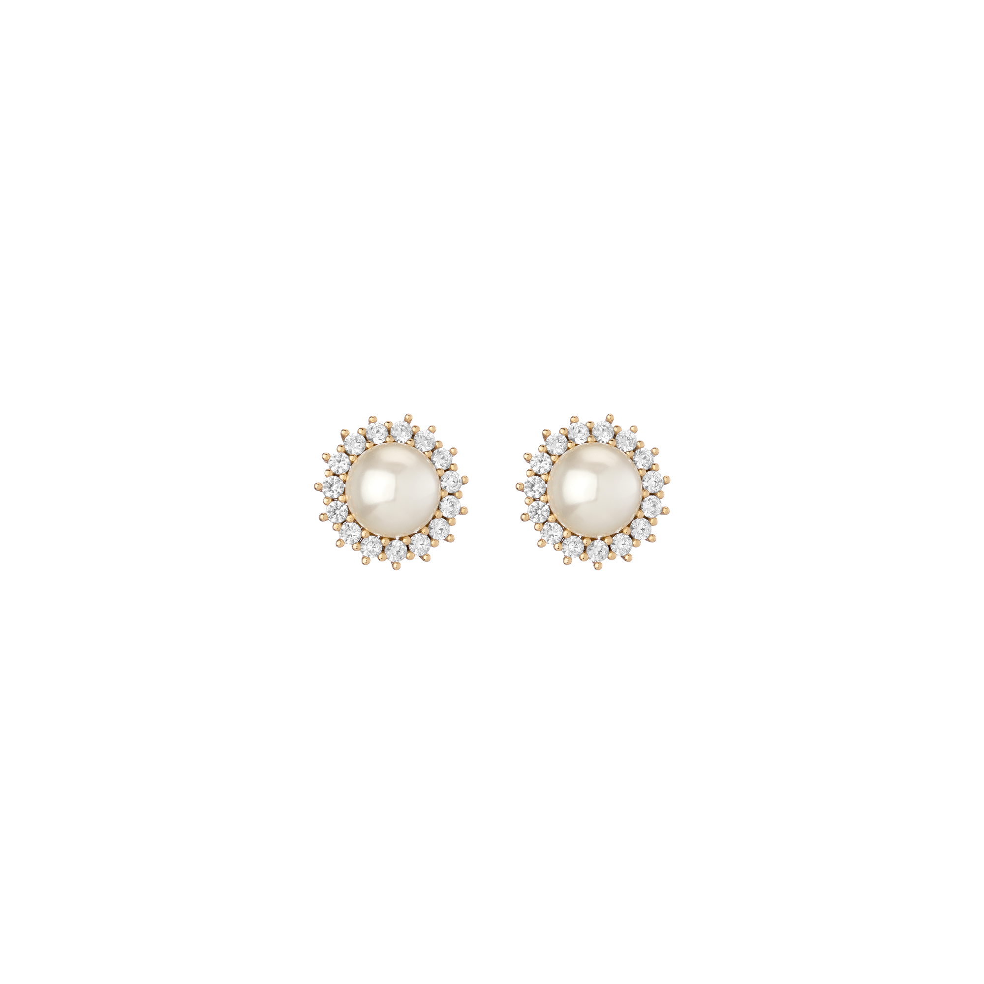Aurate x Marilyn Monroe: Lab Grown White Sapphire Pearl Earrings
