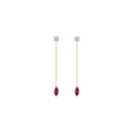 Aurate x Marilyn Monroe: Lab Grown Red Marquise Earring Threader