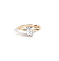 2ct Emerald Lab Grown Diamond Solitaire Ring