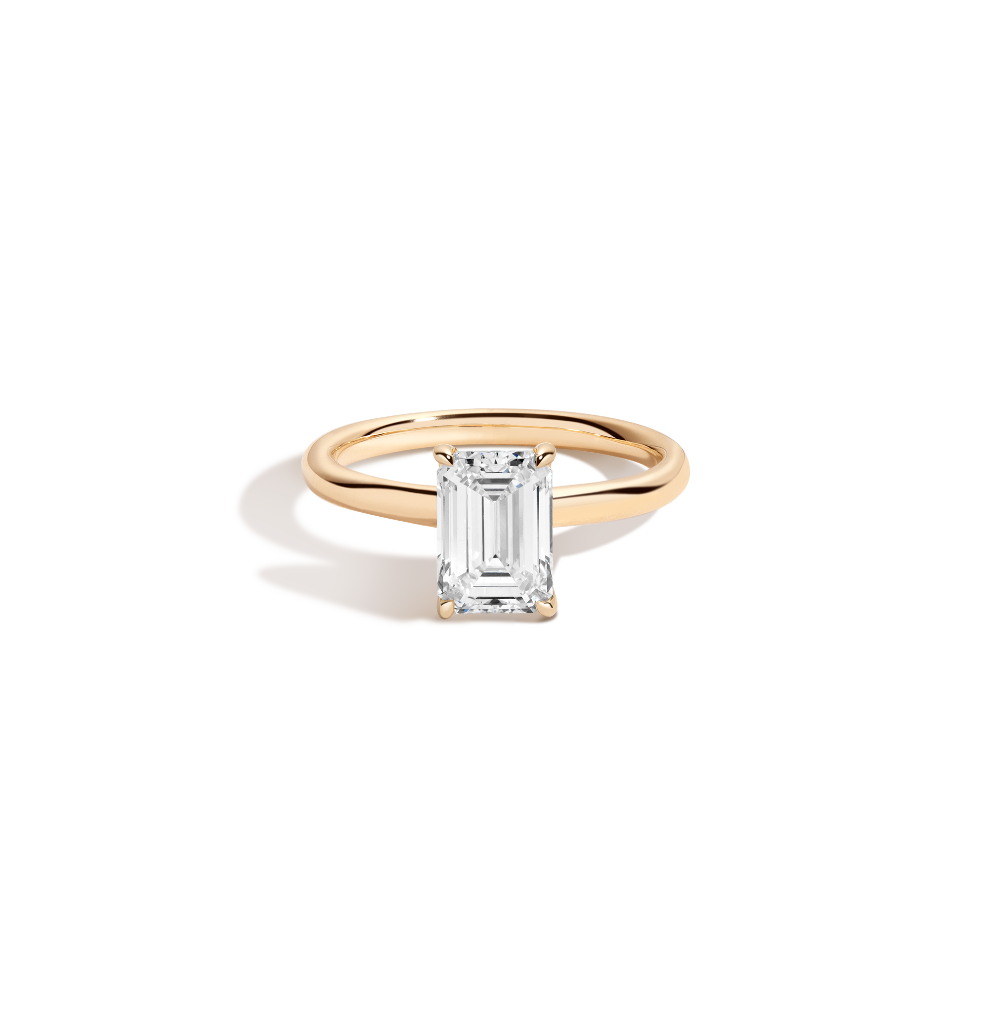 2ct Emerald Lab Grown Diamond Solitaire Ring