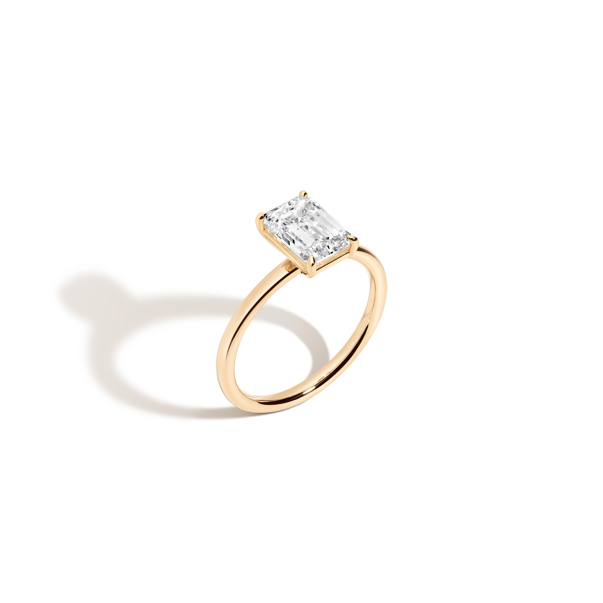 2ct Emerald Lab Grown Diamond Solitaire Ring