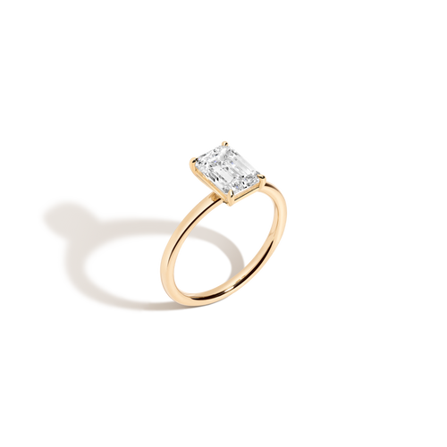 2ct Emerald Lab Grown Diamond Solitaire Ring