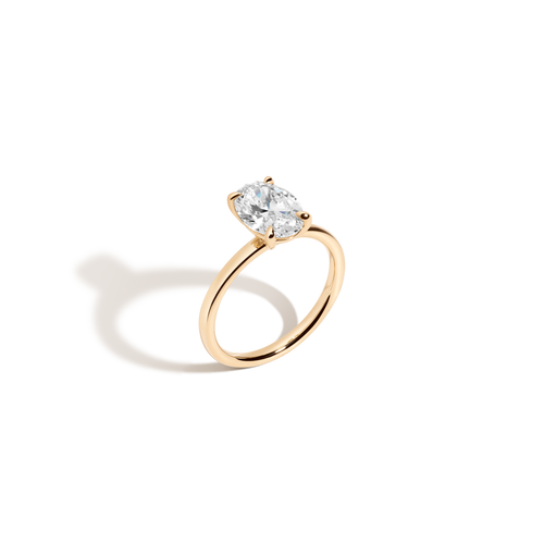 2ct Oval Lab Grown Diamond Solitaire Ring