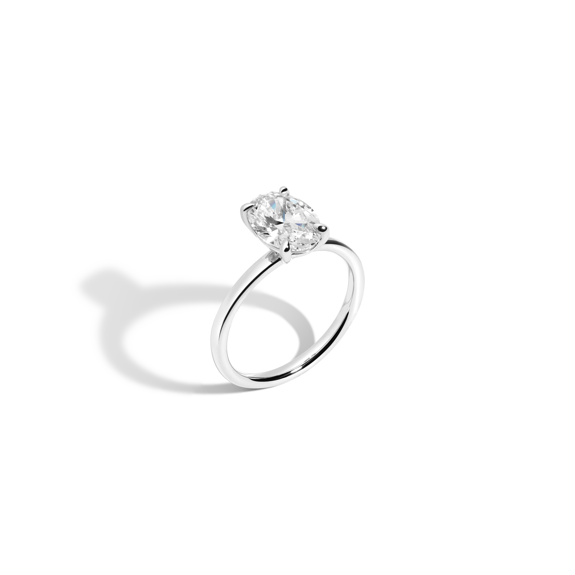 2ct Oval Lab Grown Diamond Solitaire Ring