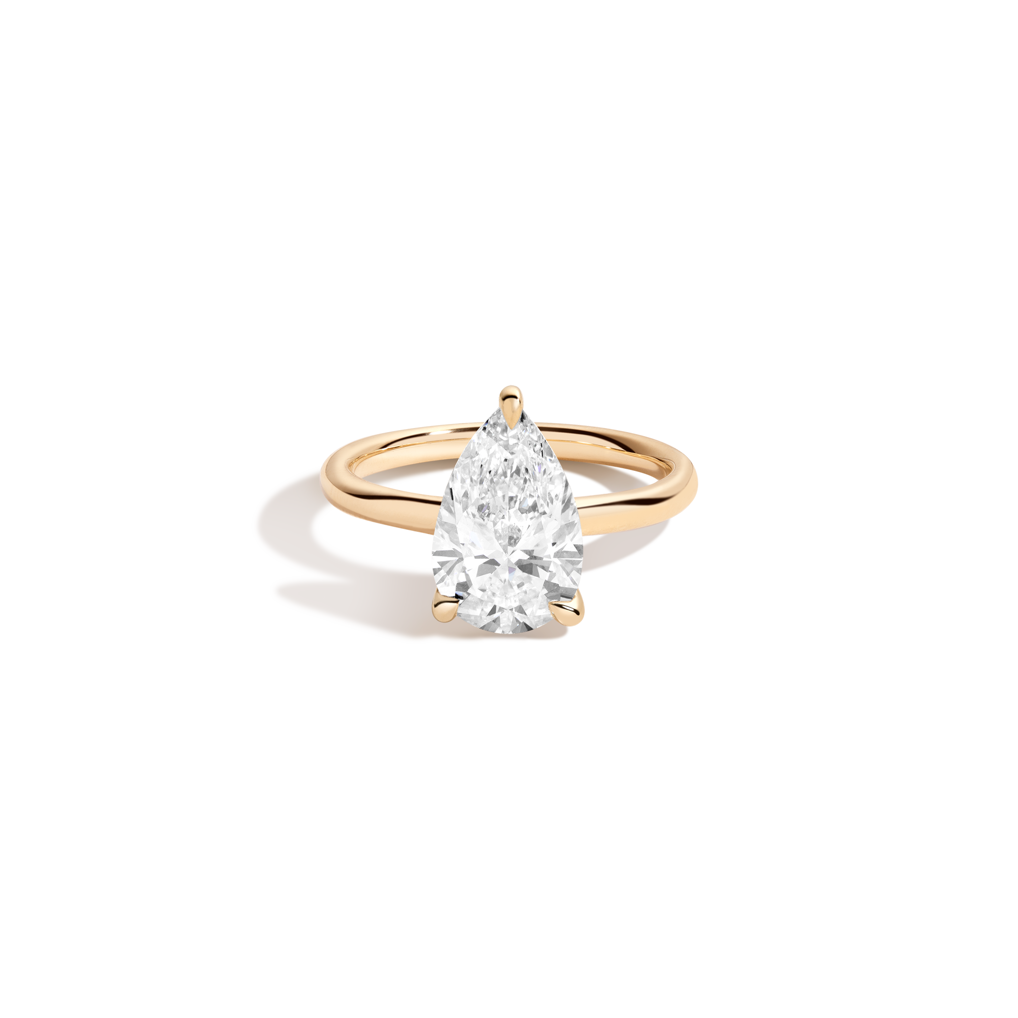 3ct Pear Lab Grown Diamond Solitaire Ring