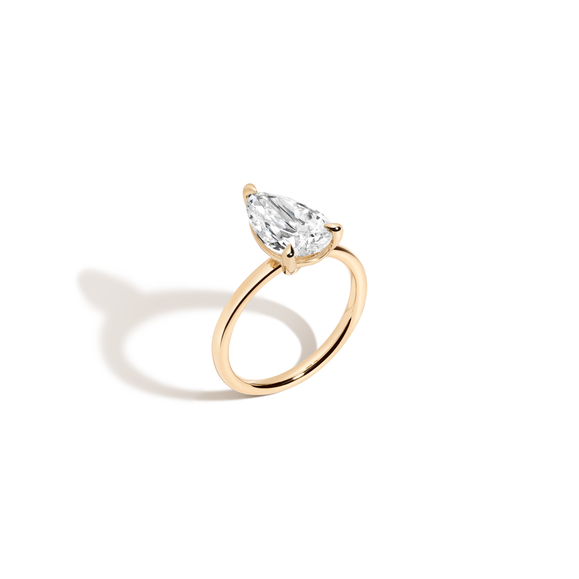3ct Pear Lab Grown Diamond Solitaire Ring