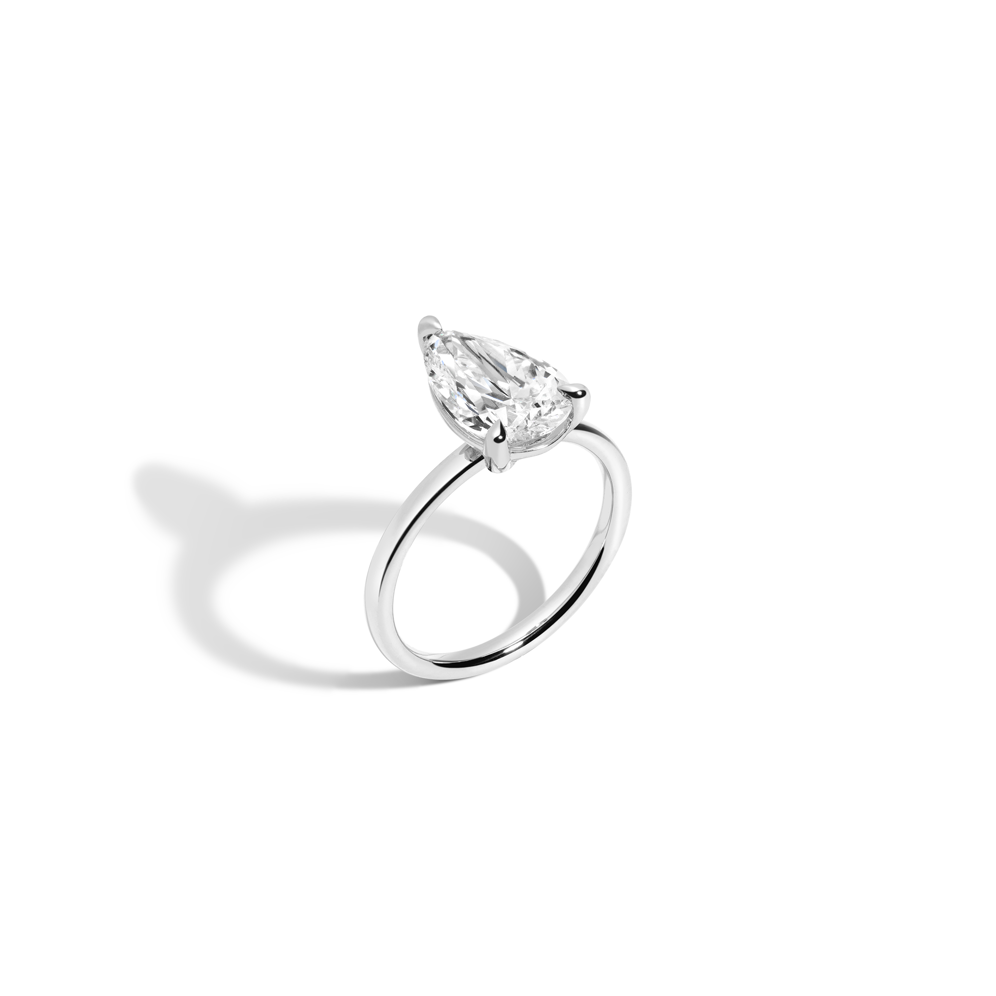 3ct Pear Lab Grown Diamond Solitaire Ring