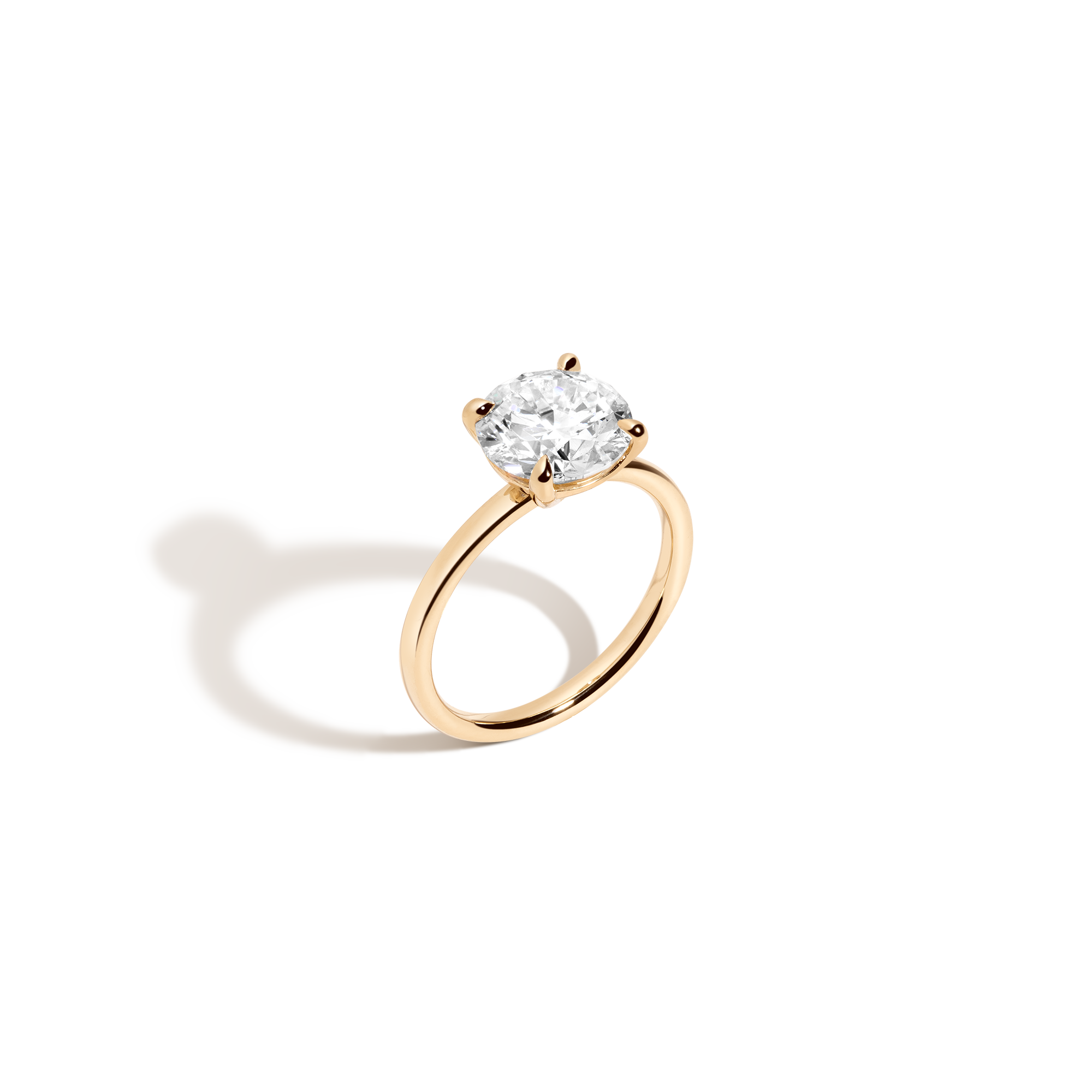 3ct Round Lab Grown Diamond Solitaire Ring
