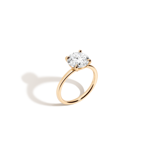 3ct Round Lab Grown Diamond Solitaire Ring