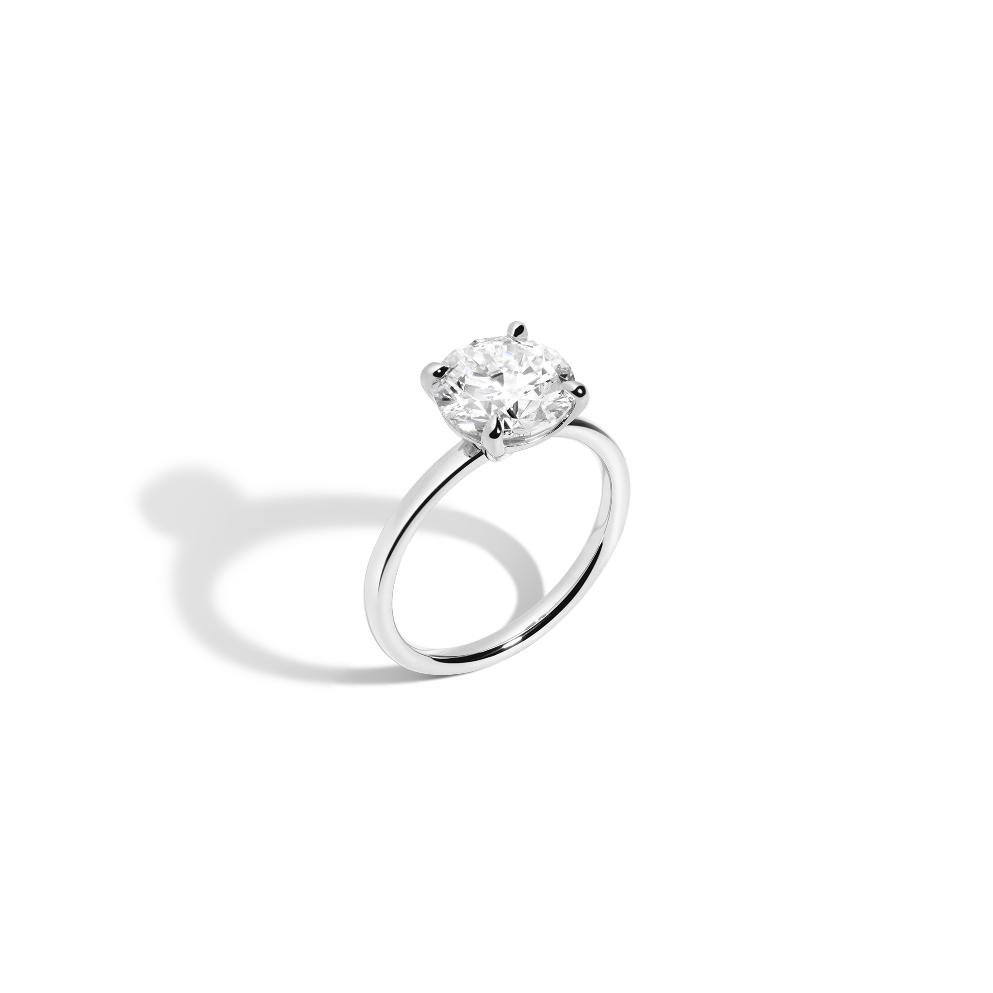 3ct Round Lab Grown Diamond Solitaire Ring