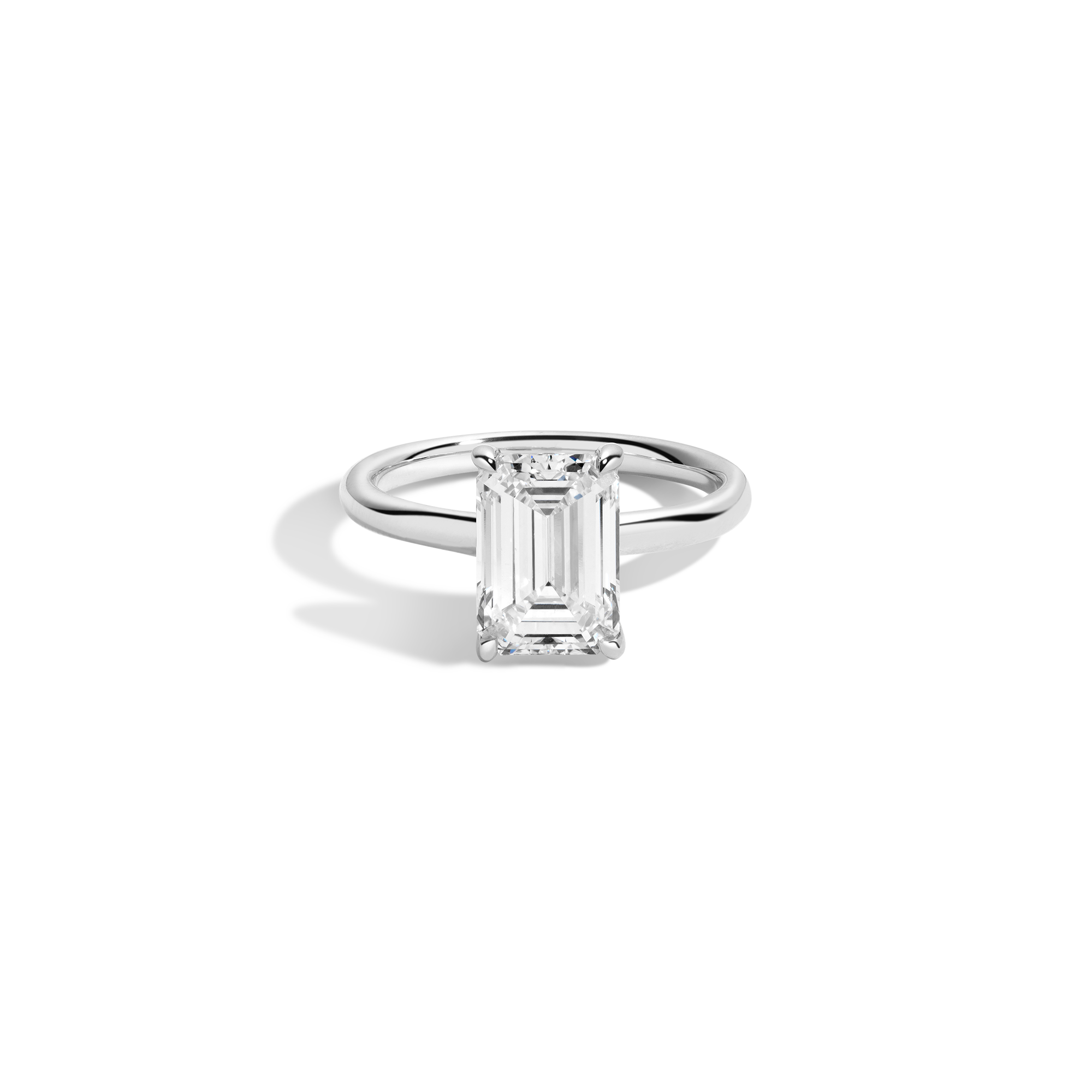 3ct Emerald Lab Grown Diamond Solitaire Ring