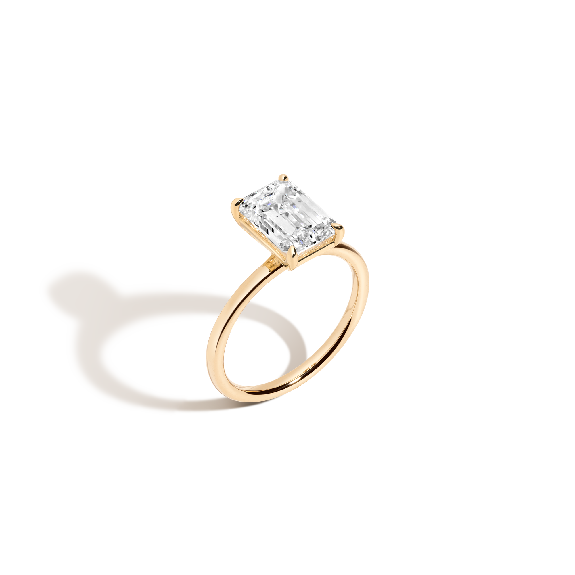 3ct Emerald Lab Grown Diamond Solitaire Ring