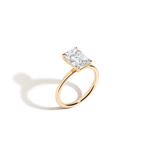 3ct Emerald Lab Grown Diamond Solitaire Ring