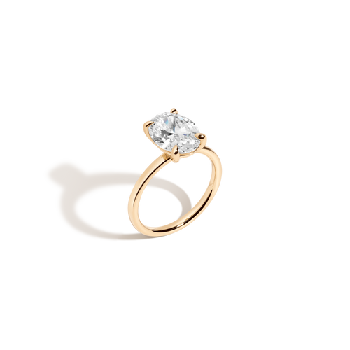 3ct Oval Lab Grown Diamond Solitaire Ring