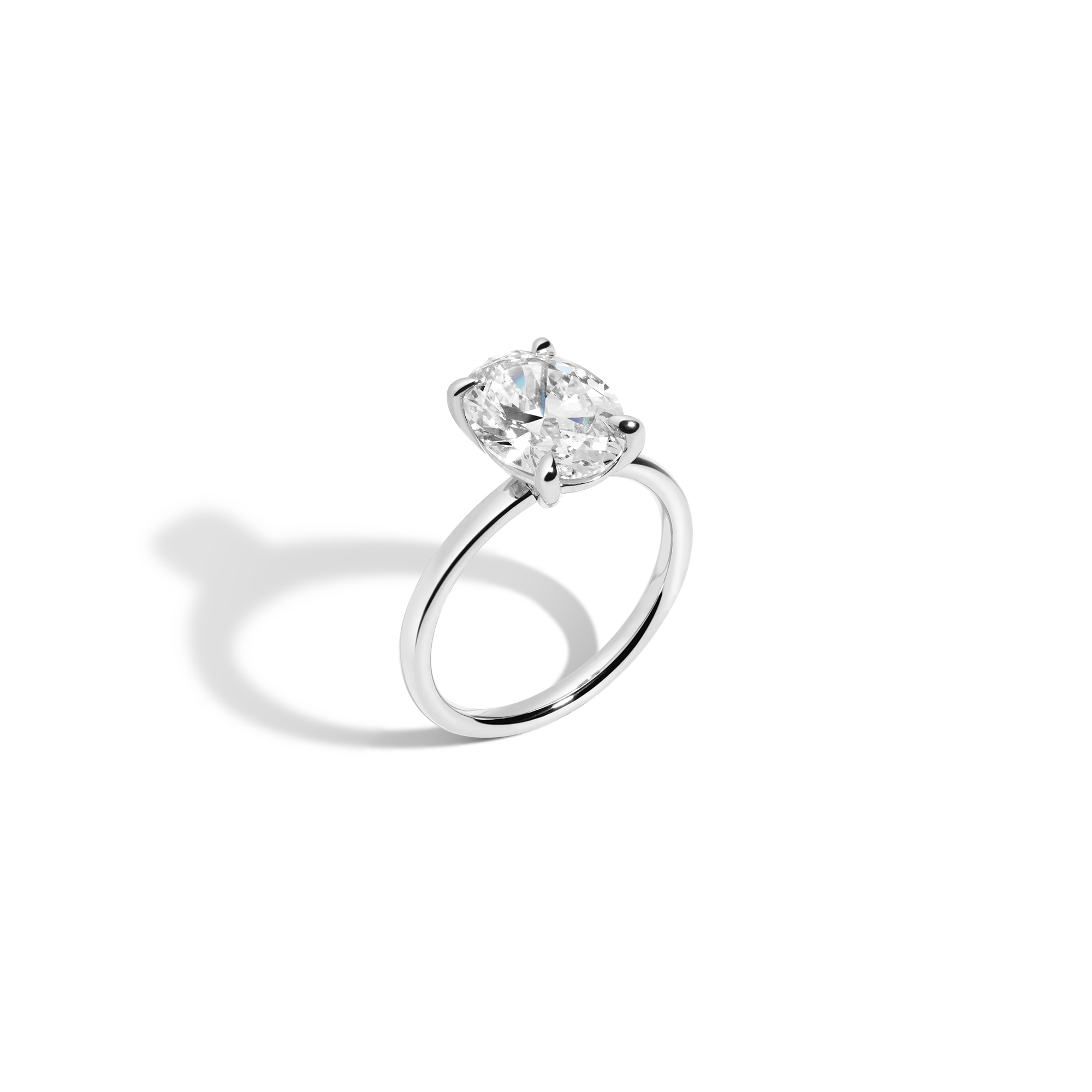 3ct Oval Lab Grown Diamond Solitaire Ring