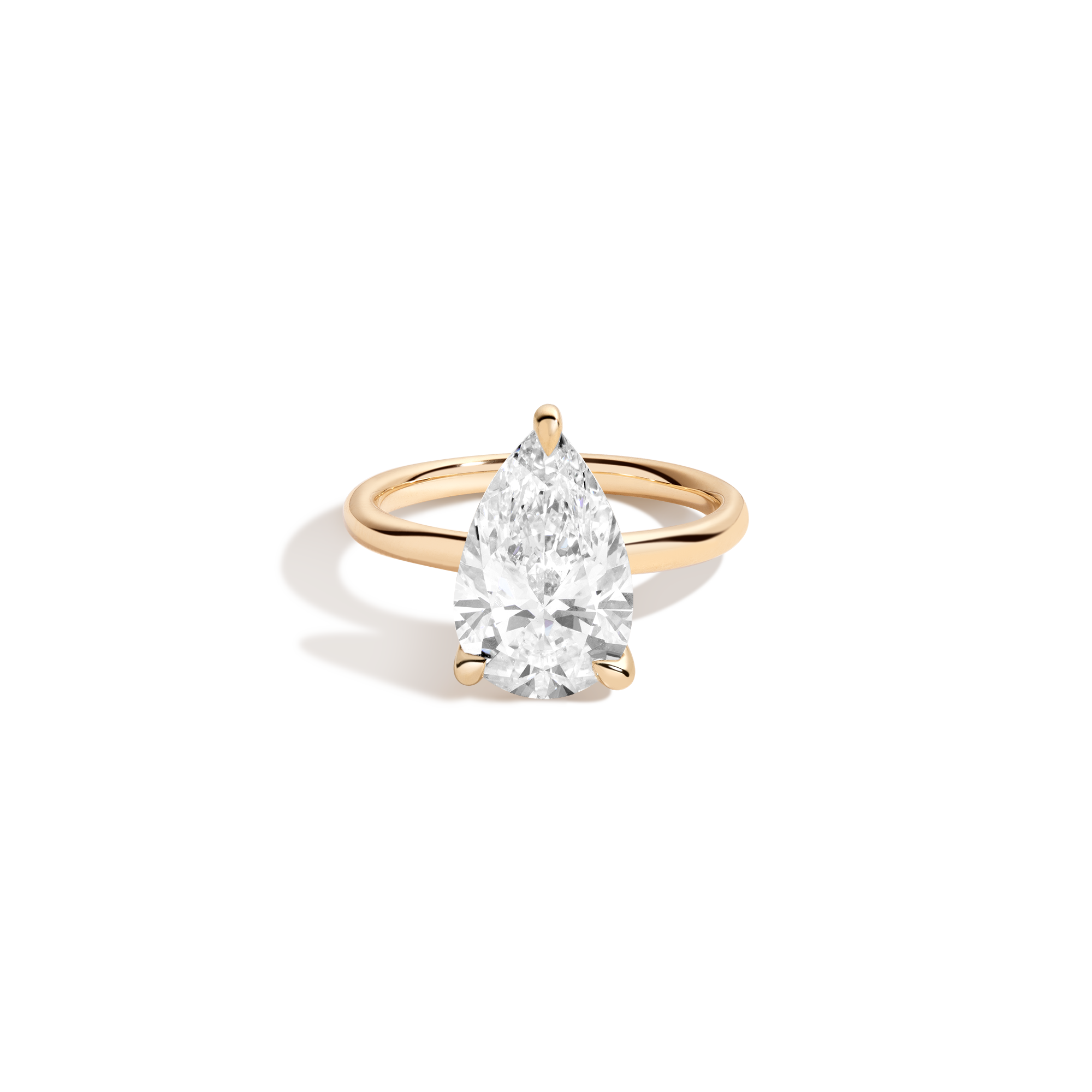 4ct Pear Lab Grown Diamond Solitaire Ring