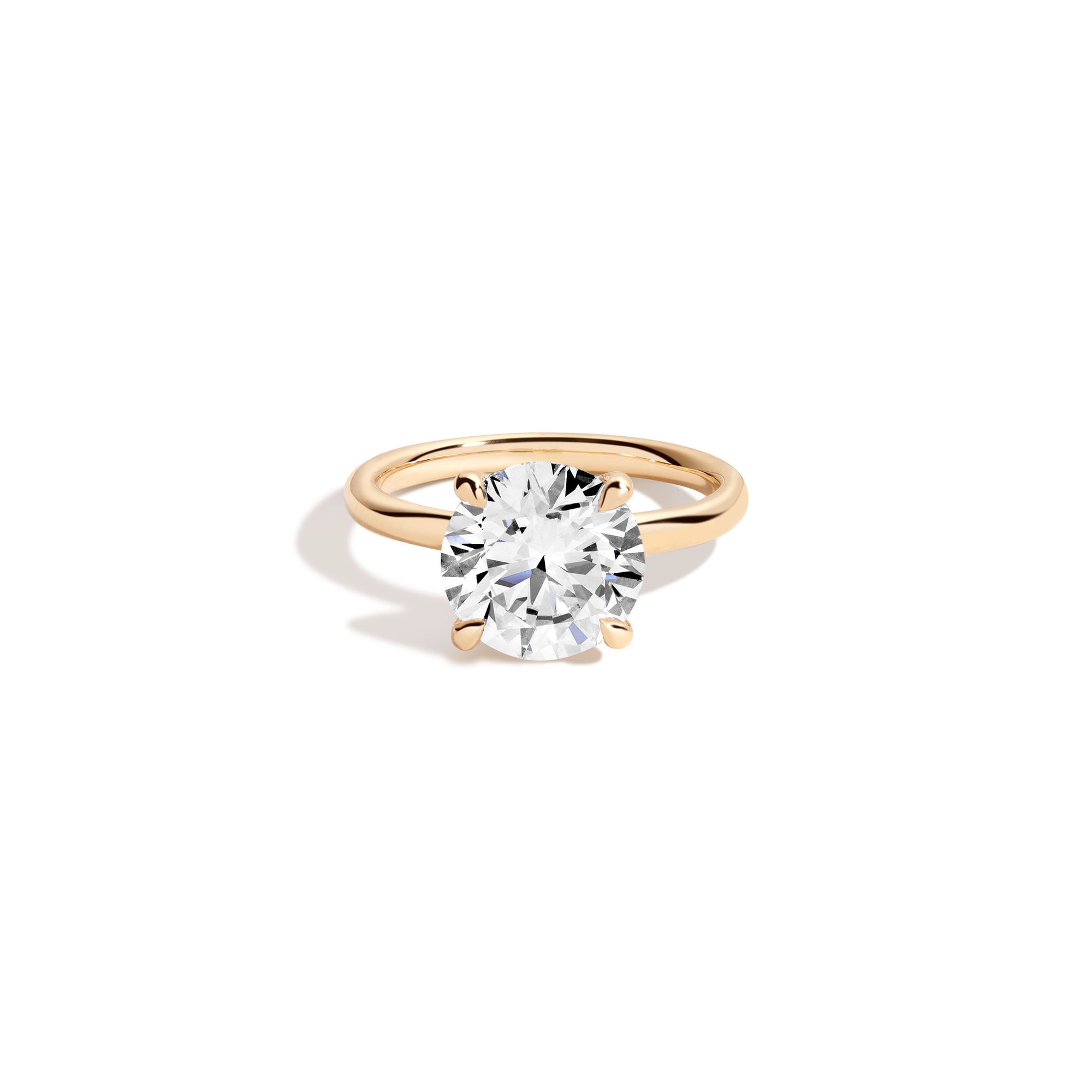 4ct Round Lab Grown Diamond Solitaire Ring
