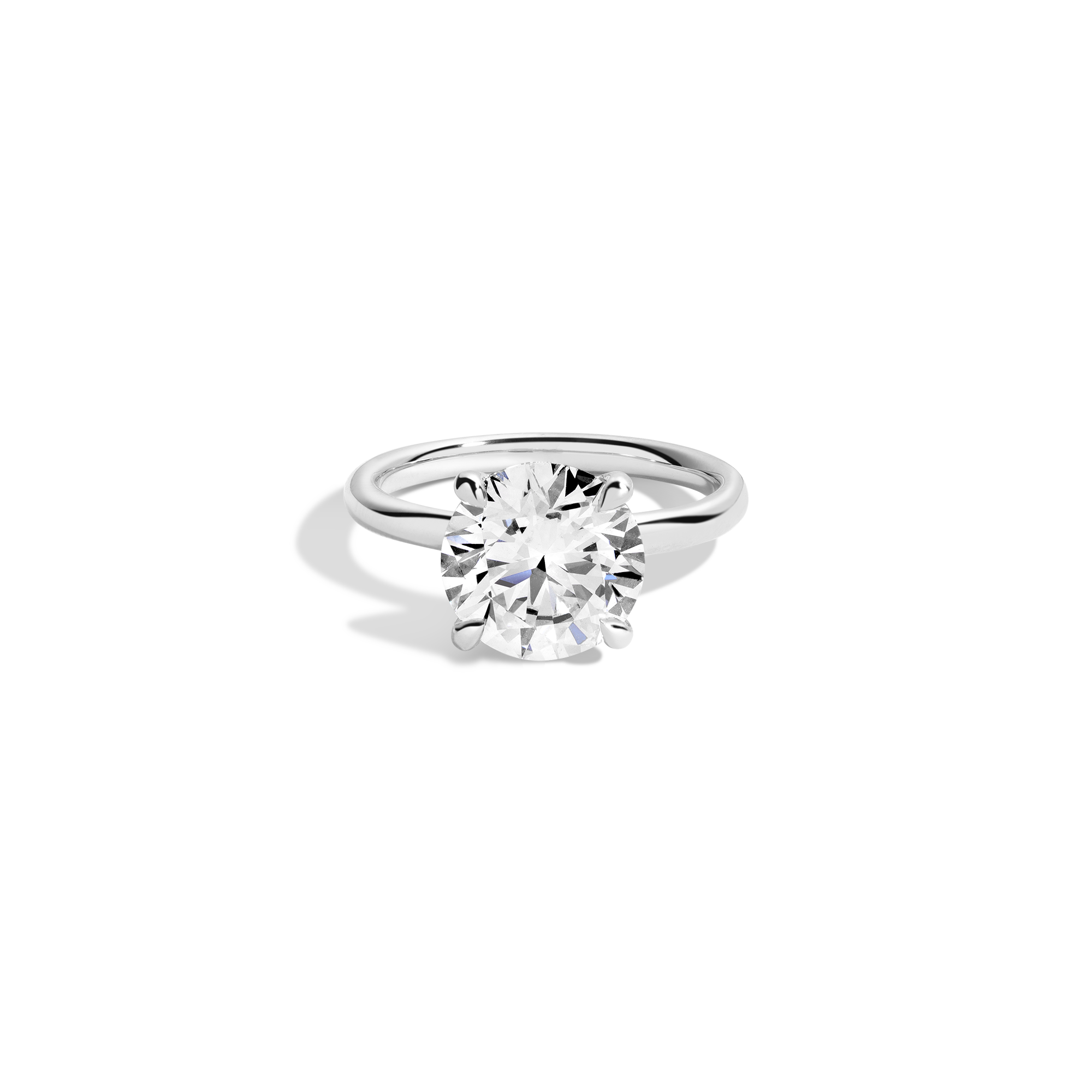 4ct Round Lab Grown Diamond Solitaire Ring