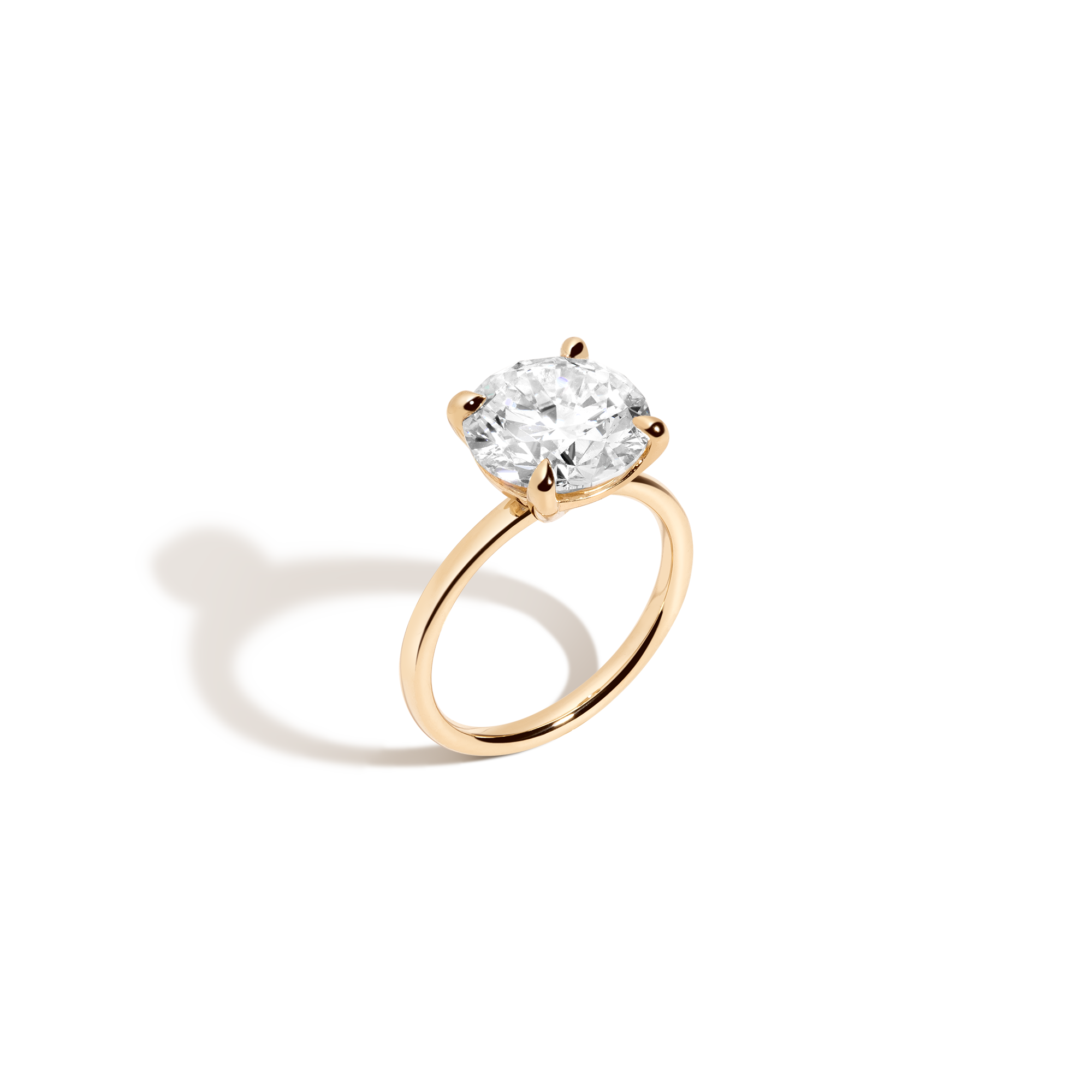 4ct Round Lab Grown Diamond Solitaire Ring