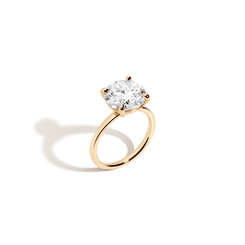 4ct Round Lab Grown Diamond Solitaire Ring
