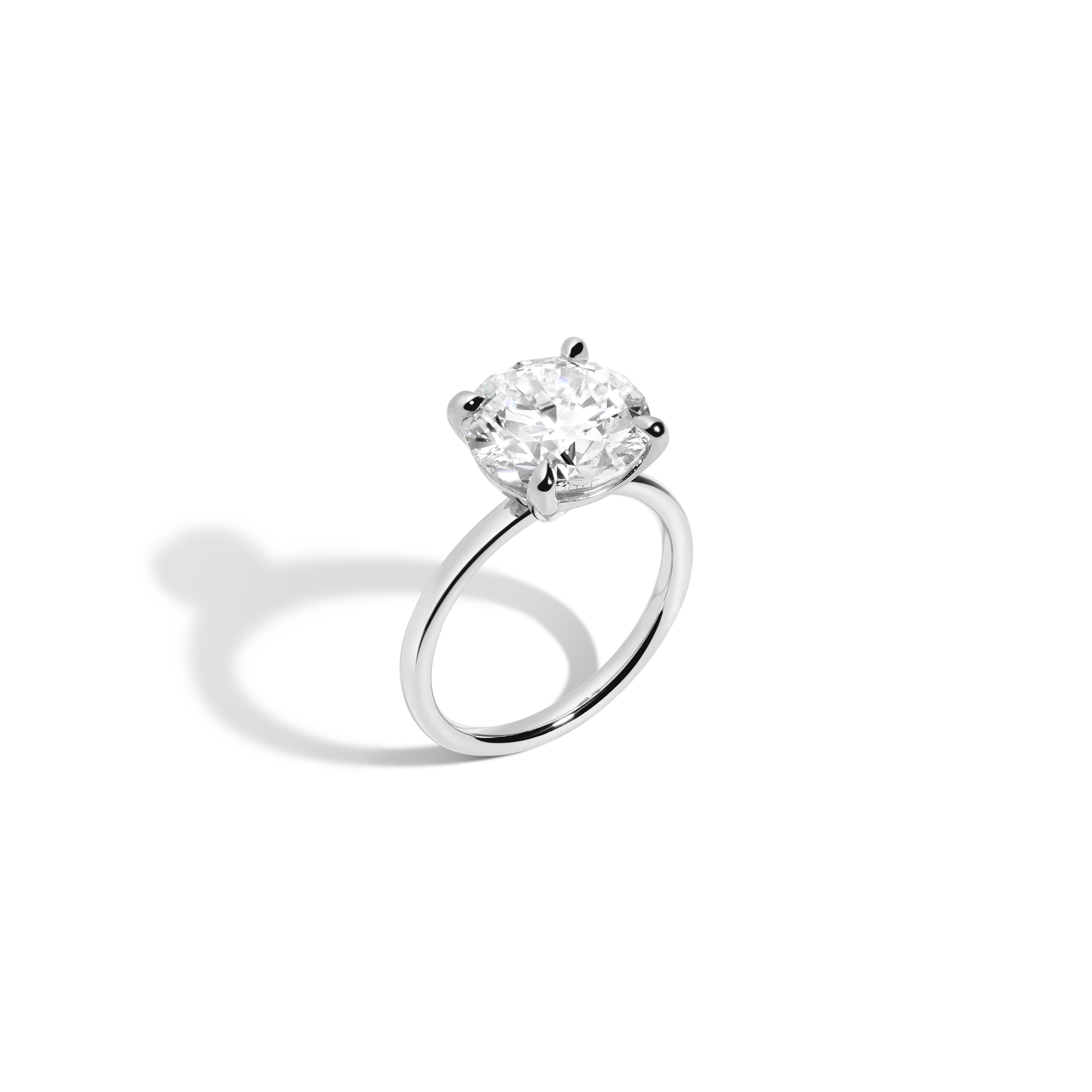 4ct Round Lab Grown Diamond Solitaire Ring