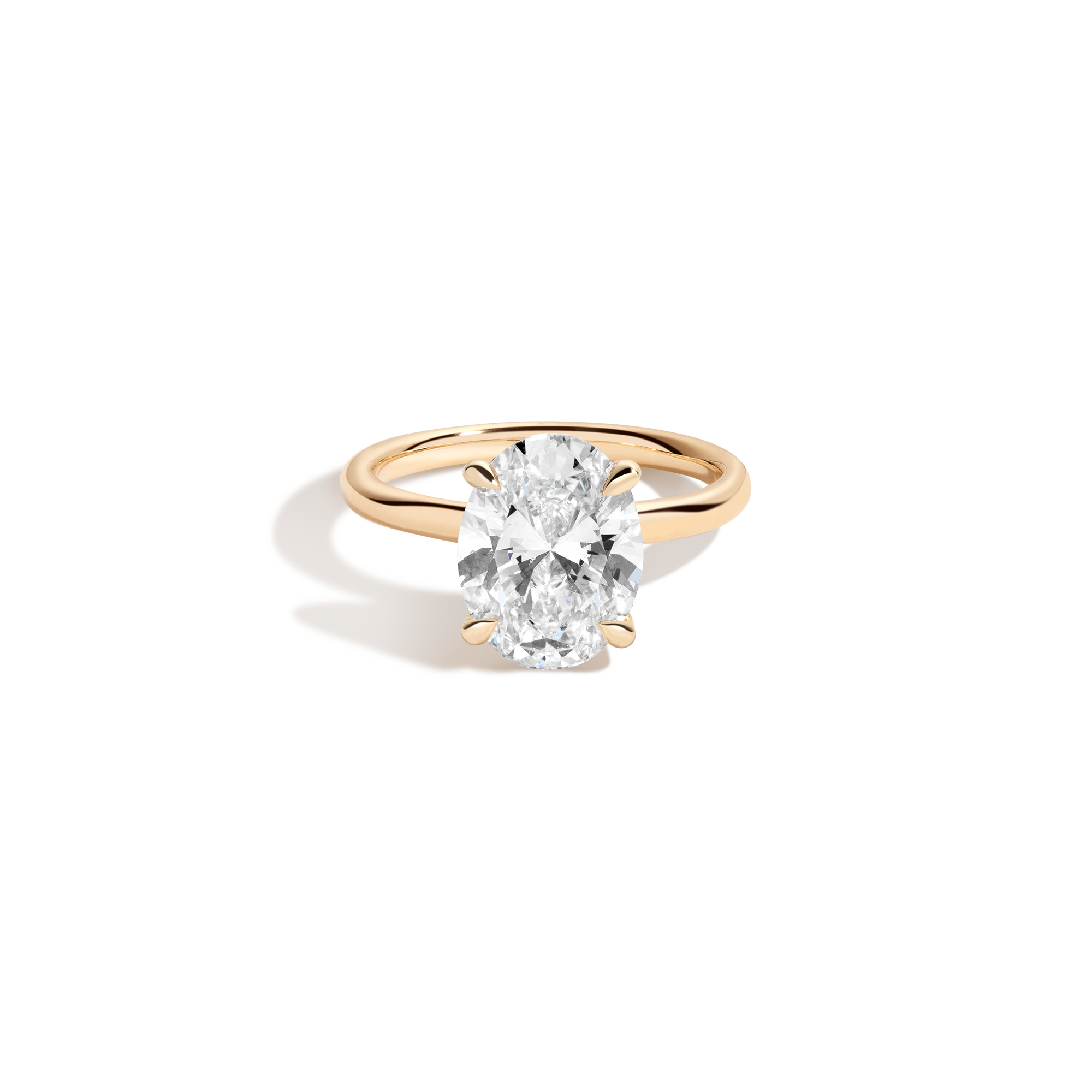 4ct Oval Lab Grown Diamond Solitaire Ring