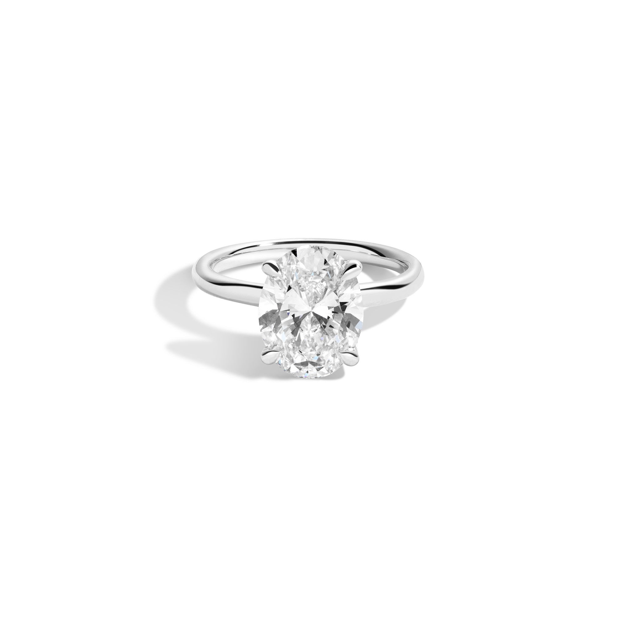 4ct Oval Lab Grown Diamond Solitaire Ring