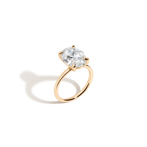 4ct Oval Lab Grown Diamond Solitaire Ring