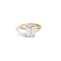 4ct Emerald Lab Grown Diamond Solitaire Ring