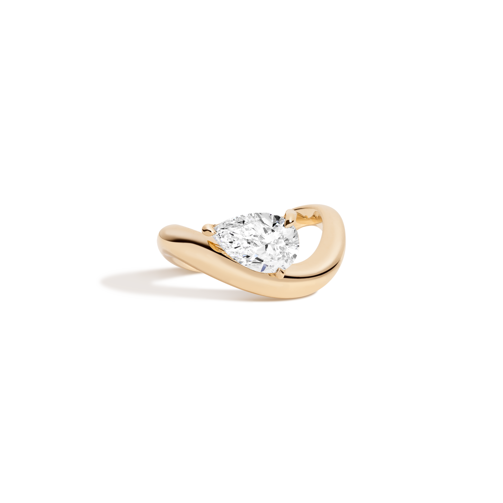 2ct Pear Lab Grown Diamond Floating Ring