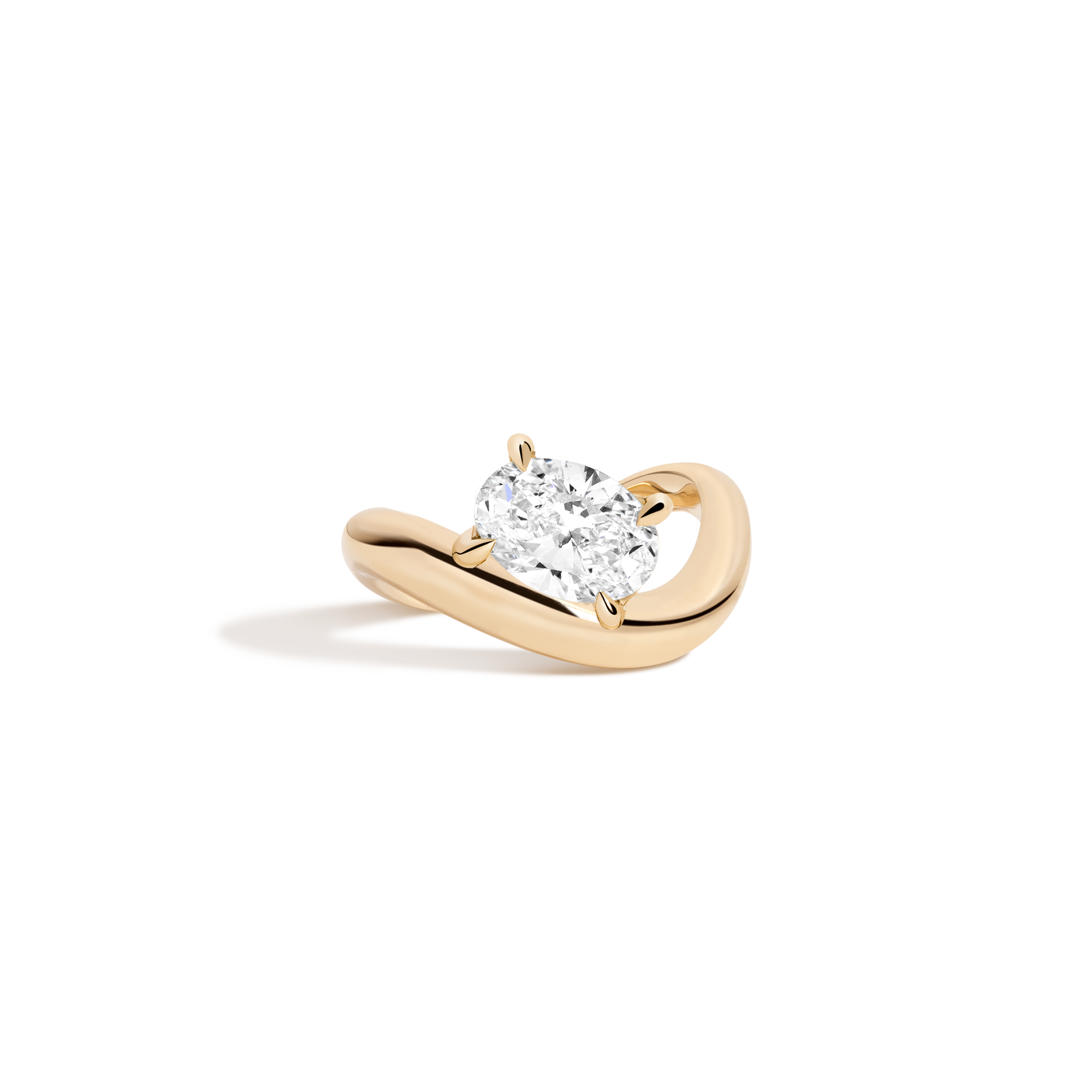 2ct Oval Lab Grown Diamond Floating Ring