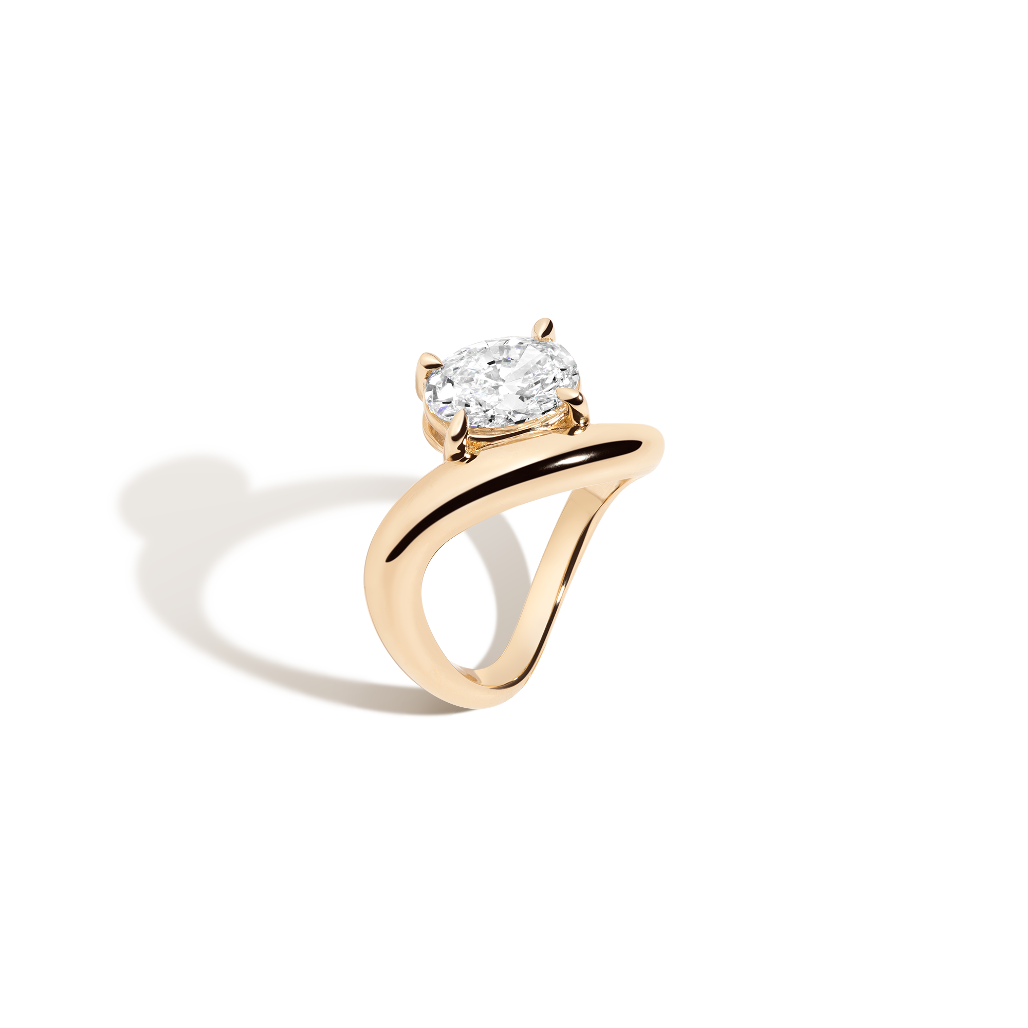 2ct Oval Lab Grown Diamond Floating Ring