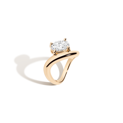 2ct Oval Lab Grown Diamond Floating Ring
