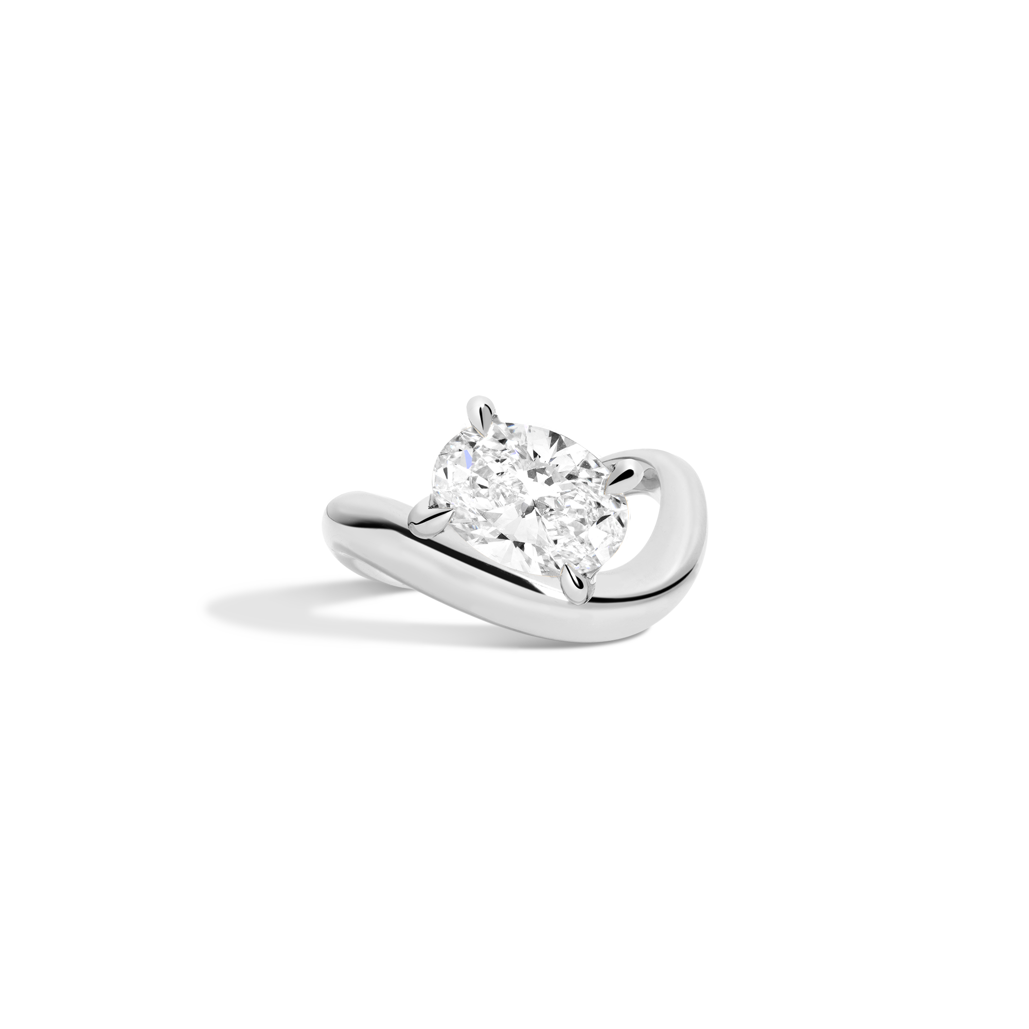 3ct Oval Lab Grown Diamond Floating Ring