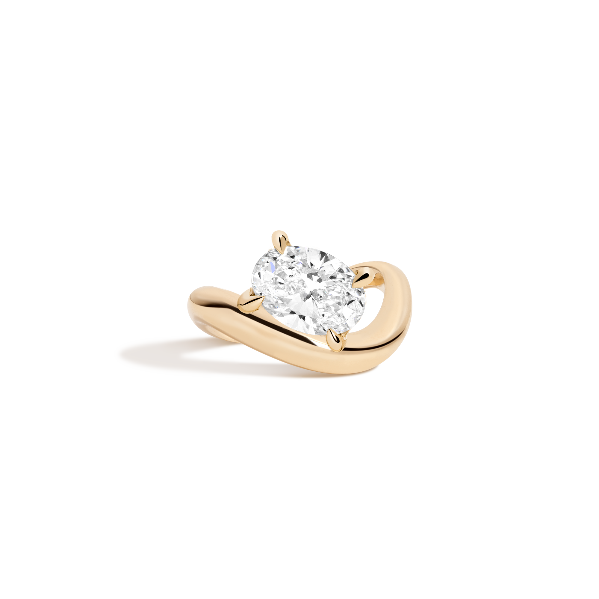 3ct Oval Lab Grown Diamond Floating Ring