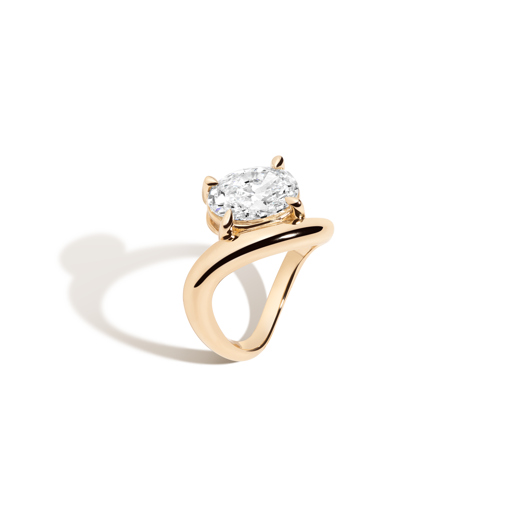 3ct Oval Lab Grown Diamond Floating Ring