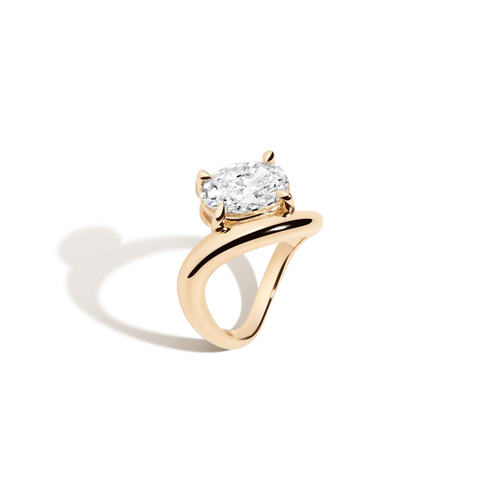 3ct Oval Lab Grown Diamond Floating Ring