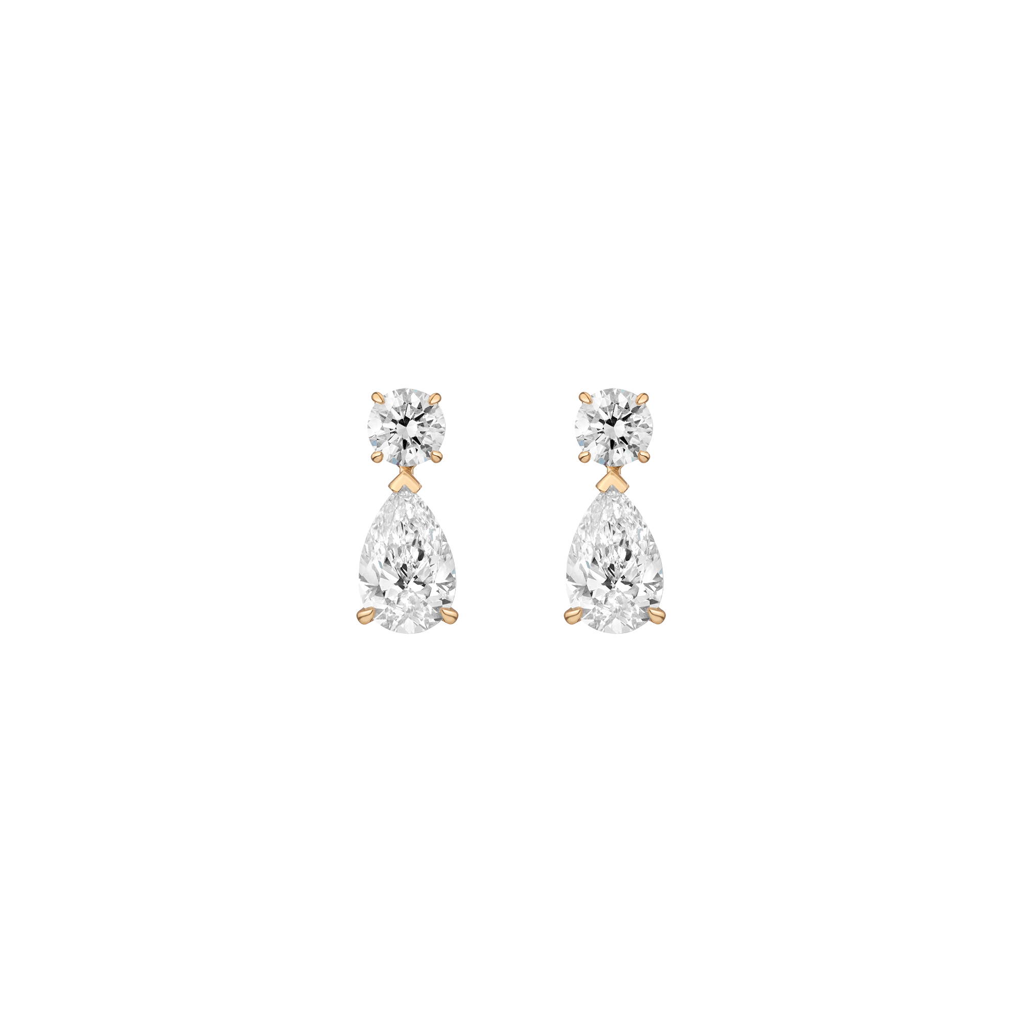 Lab Grown Diamond Pear Drop Earrings