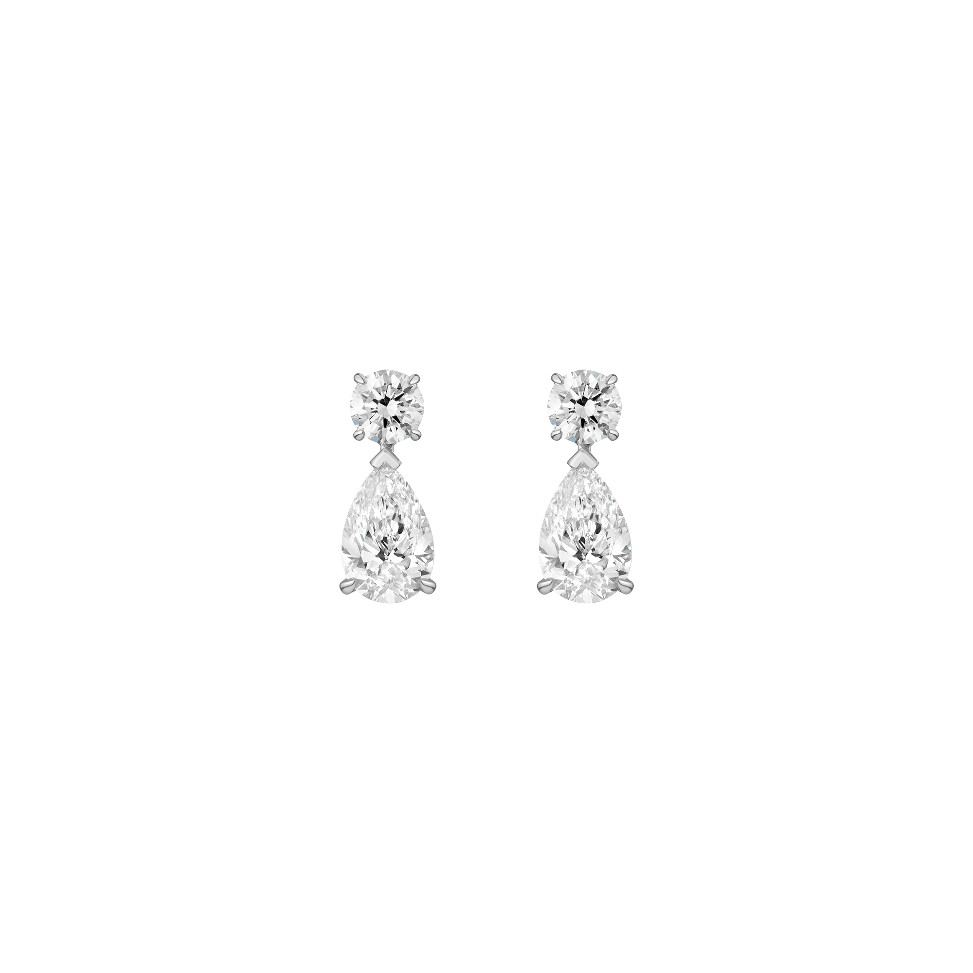Lab Grown Diamond Pear Drop Earrings