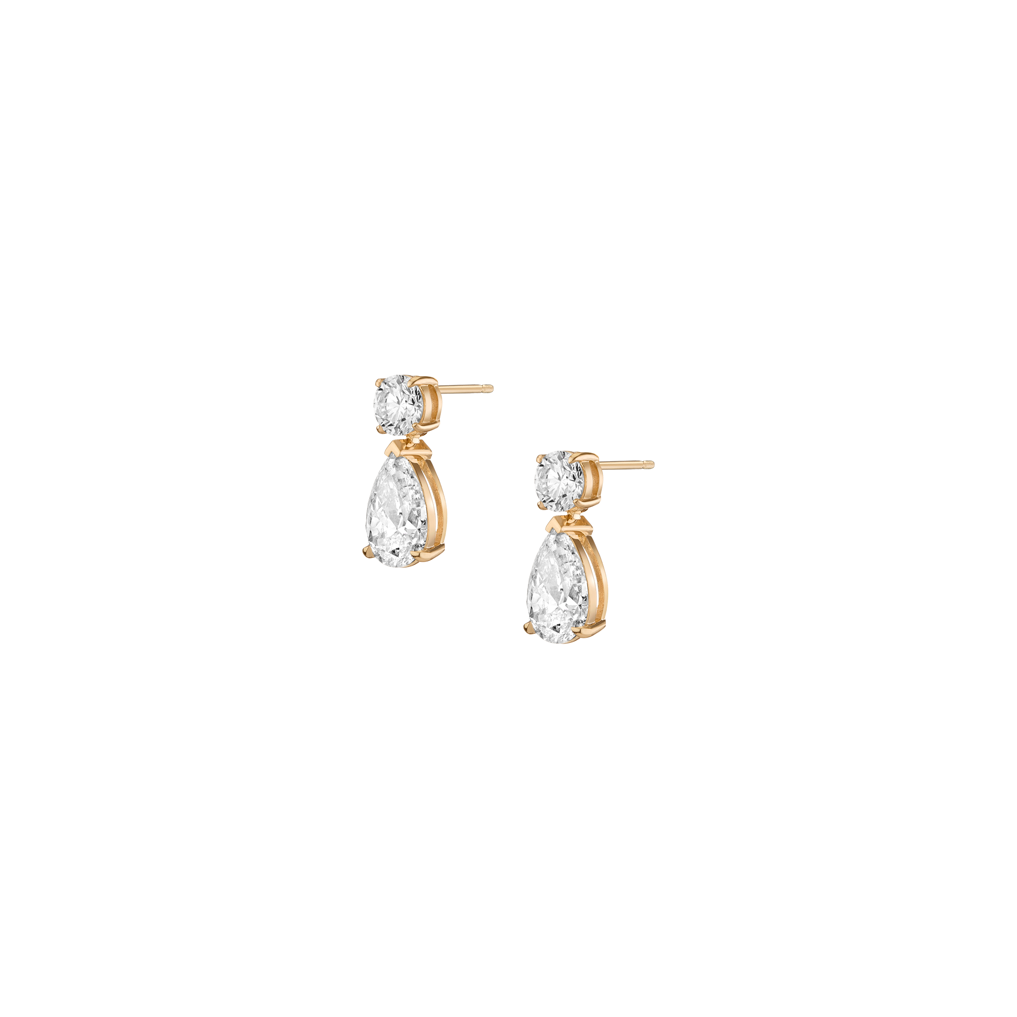Lab Grown Diamond Pear Drop Earrings