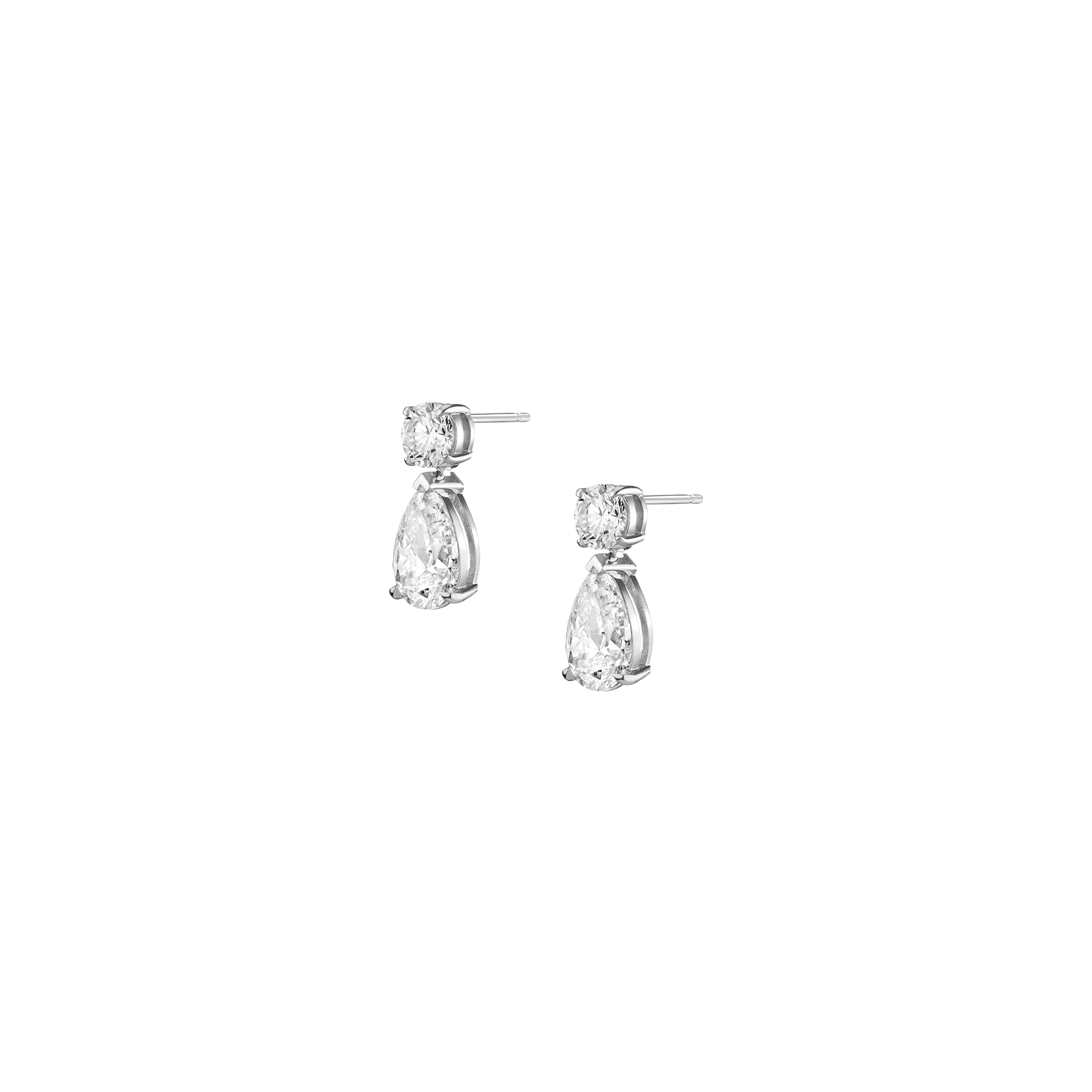 Lab Grown Diamond Pear Drop Earrings