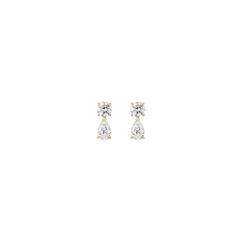 Lab Grown Diamond Pear Drop Earrings