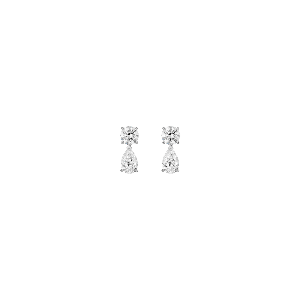 Lab Grown Diamond Pear Drop Earrings