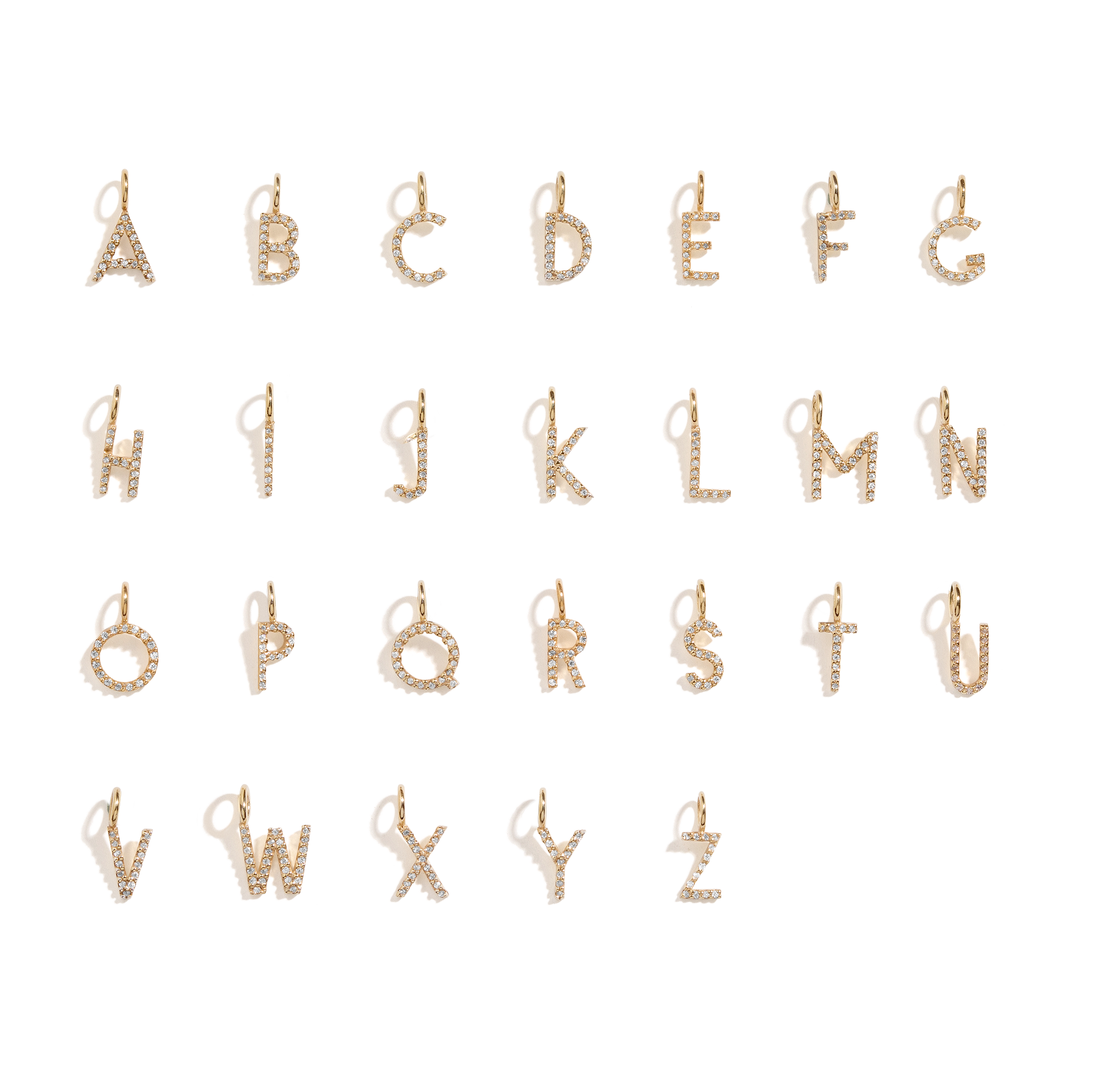 Lab Grown Diamond Classic Letter Pendant